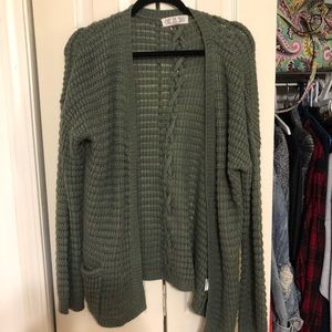 Green knit sweater